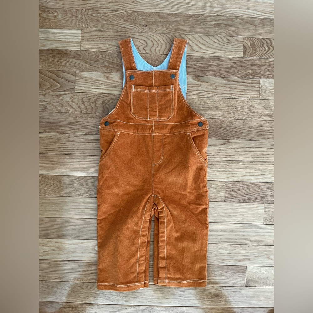Hatley Kids Corduroy Overalls in Rust